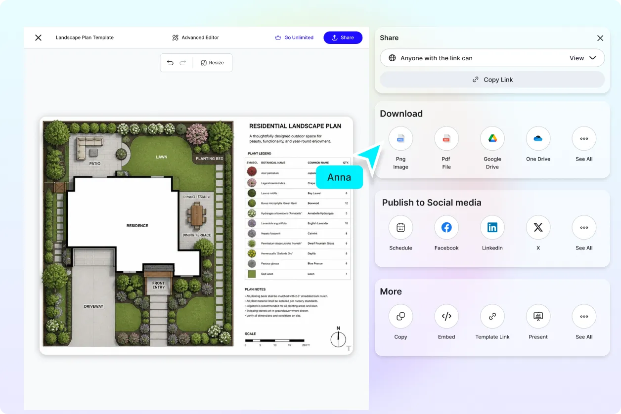 Free AI Landscape Plan Generator, Landscape Plan Images Maker
